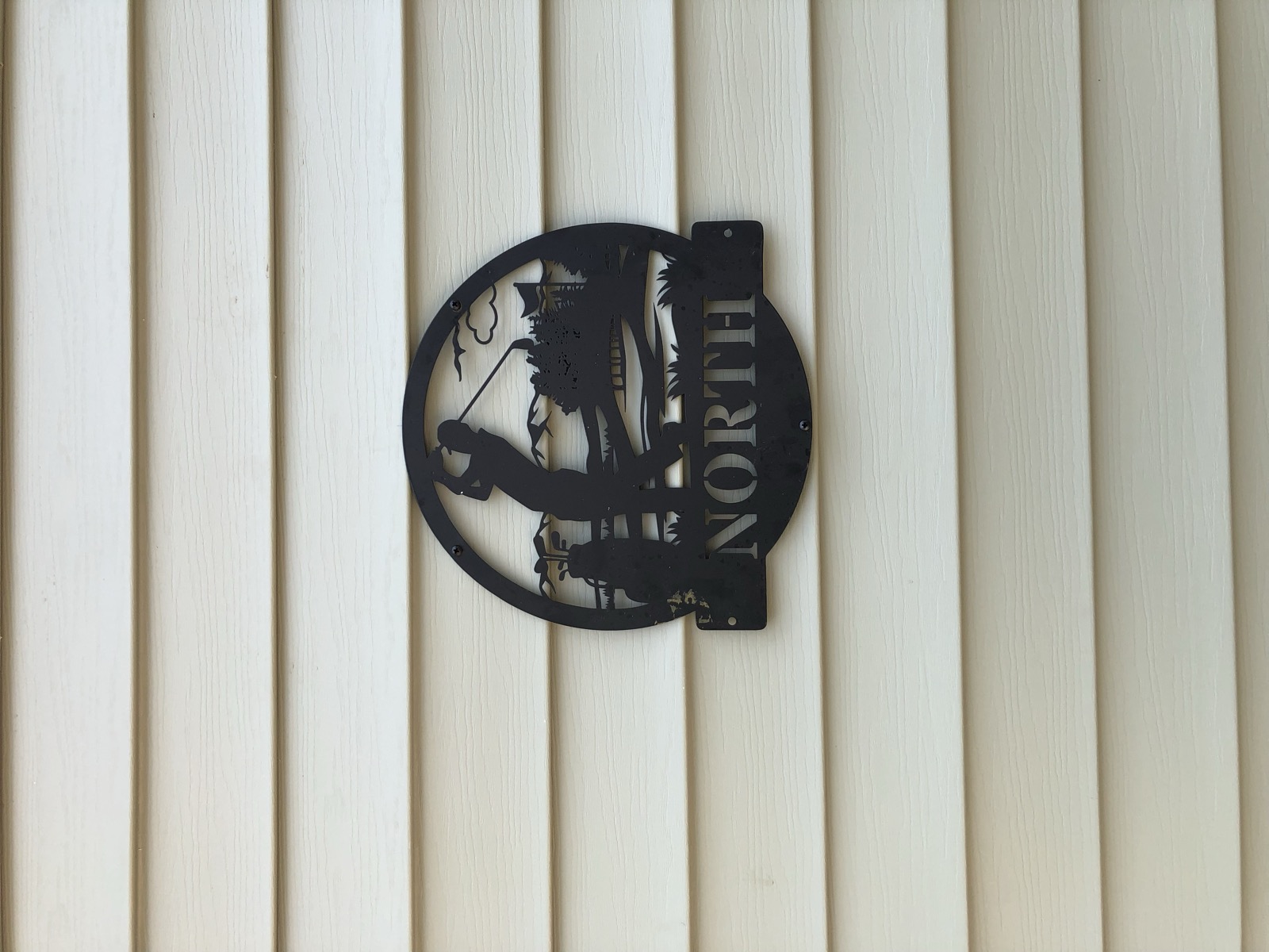 Entrance signage — North Villa
